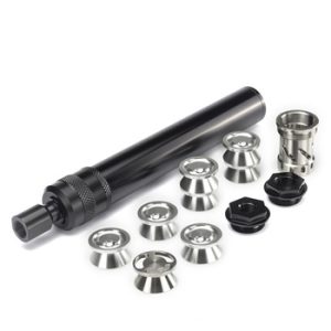 1.25″OD 6.9″L Solvent Trap Fuel Filter 1/2×28+5/8×24 K Cup 1x SS Cup,7x Alu Cups + Trilug 3 Lug +1/2×28 or 5/8×24 Adapter Combo - Polymer80 Builds