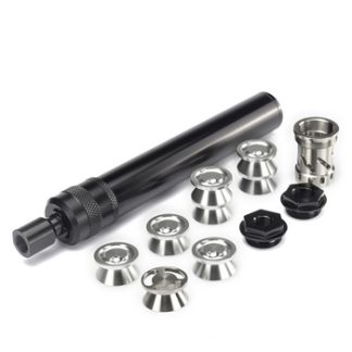 1.25″OD 6.9″L Solvent Trap Fuel Filter 1/2×28+5/8×24 K Cup 1x SS Cup,7x Alu Cups + Trilug 3 Lug +1/2×28 or 5/8×24 Adapter Combo - Polymer80 Builds