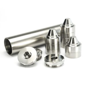 7.8″ Titanium Solvent Trap Fuel Filter – 1.5″ OD, 1.375×24, 1/2×28 + 5/8×24 - Polymer80 Builds
