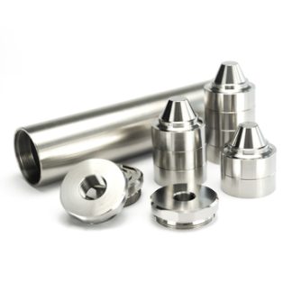 7.8″ Titanium Solvent Trap Fuel Filter – 1.5″ OD, 1.375×24, 1/2×28 + 5/8×24 - Polymer80 Builds
